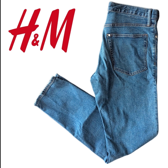 H&M Men's Slim Fit Jeans in Denim Blue - W32 - Picture 3 of 4